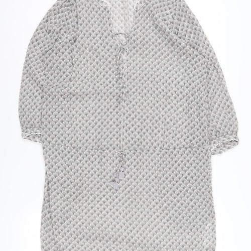 Joules Women's Grey Geometric Shirt Dress Size 10