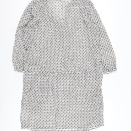 Joules Women's Grey Geometric Shirt Dress Size 10