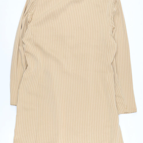 Windsmoor Women's Beige Striped Long Sleeve Blouse
