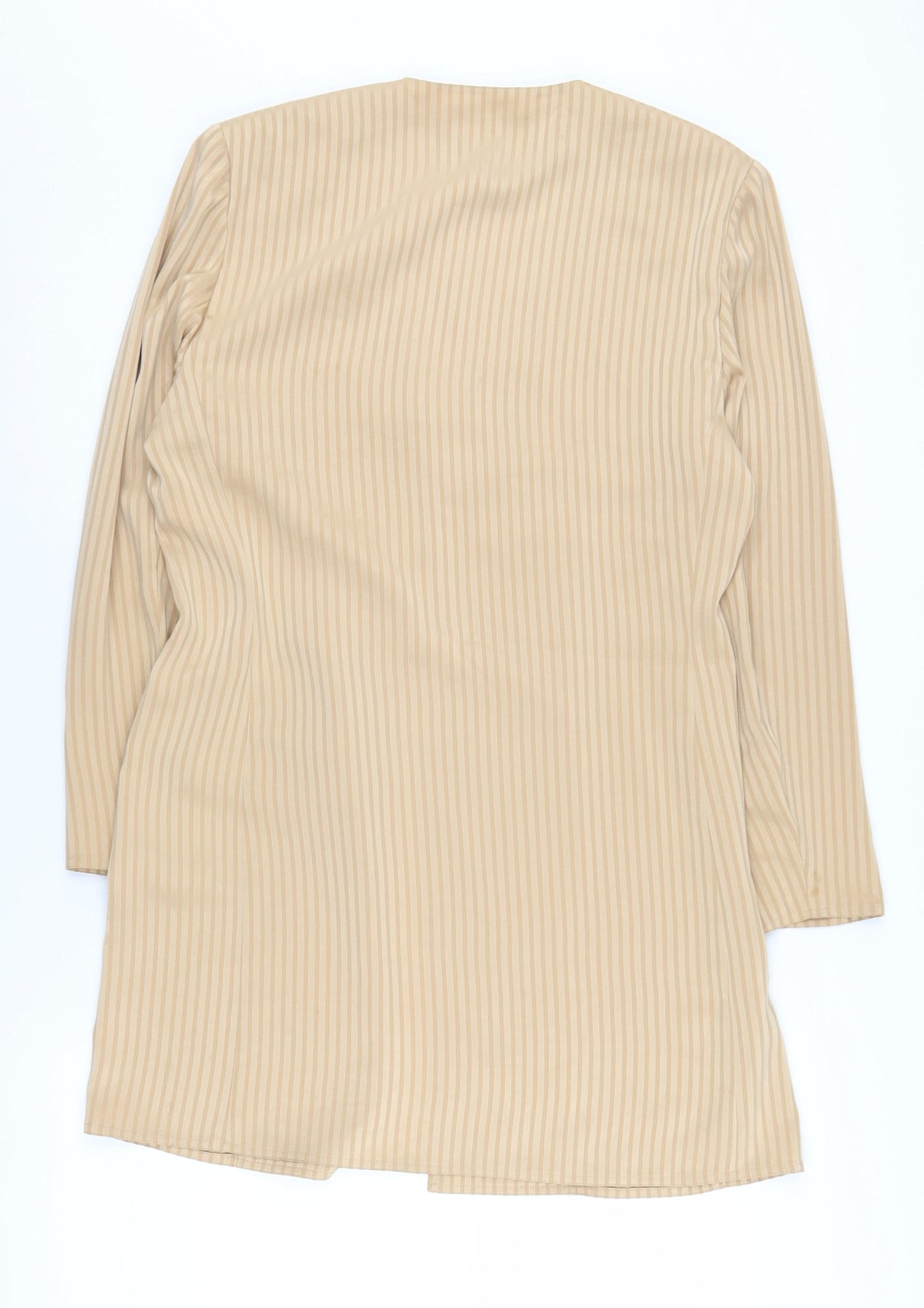 Windsmoor Women's Beige Striped Long Sleeve Blouse