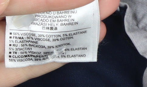 Banana Republic Women's Blue Sloan Cropped Trousers