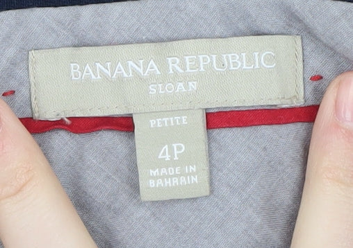 Banana Republic Women's Blue Sloan Cropped Trousers