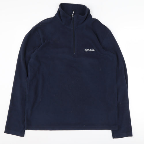 Regatta Men's Blue 1/4 Zip Fleece Sweatshirt L