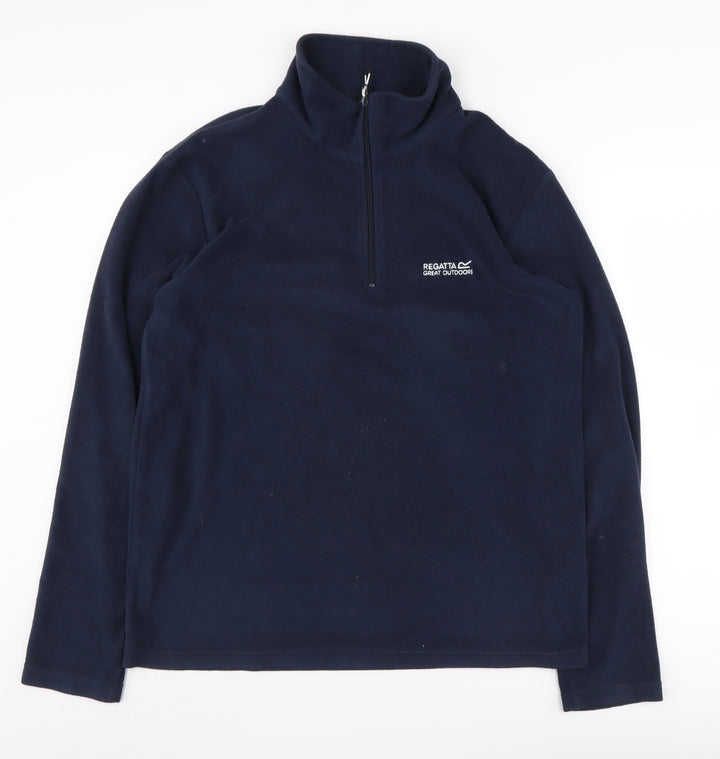 Regatta Men's Blue 1/4 Zip Fleece Sweatshirt L