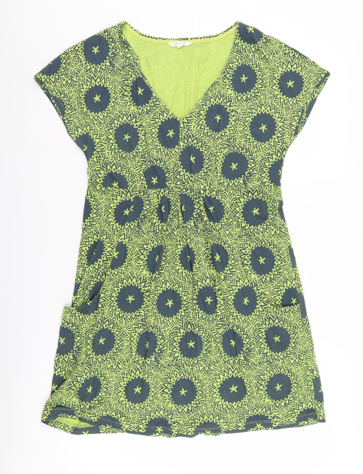White Stuff Women's Green T-Shirt Dress, Size 12