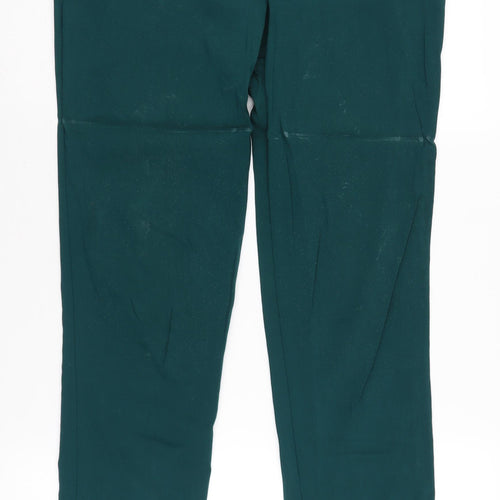 DKNY Women's Green Straight Trousers, Size 4, Casual Chic