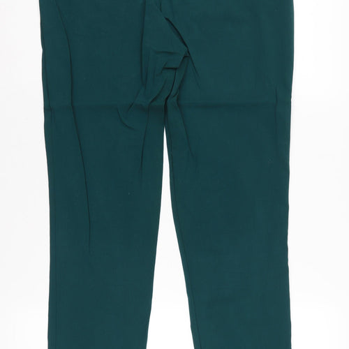 DKNY Women's Green Straight Trousers, Size 4, Casual Chic