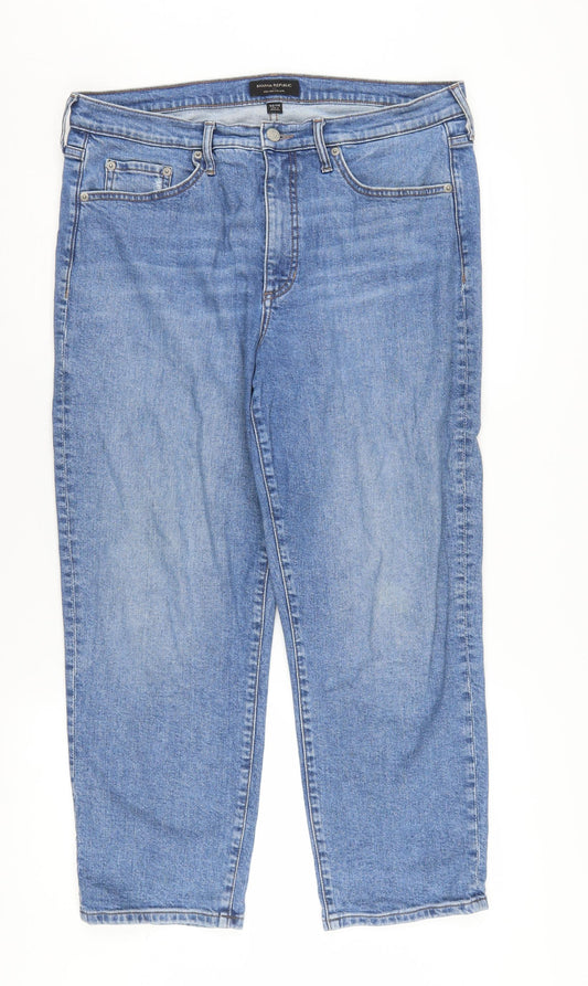 Banana Republic Women's Blue Straight Jeans Size 14