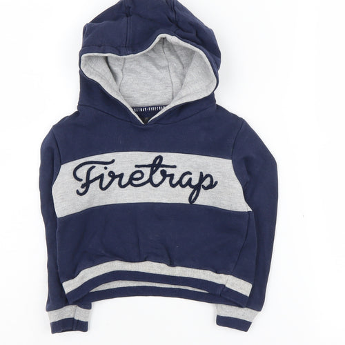 Firetrap Boys Blue Grey Hoodie 2-3 Years