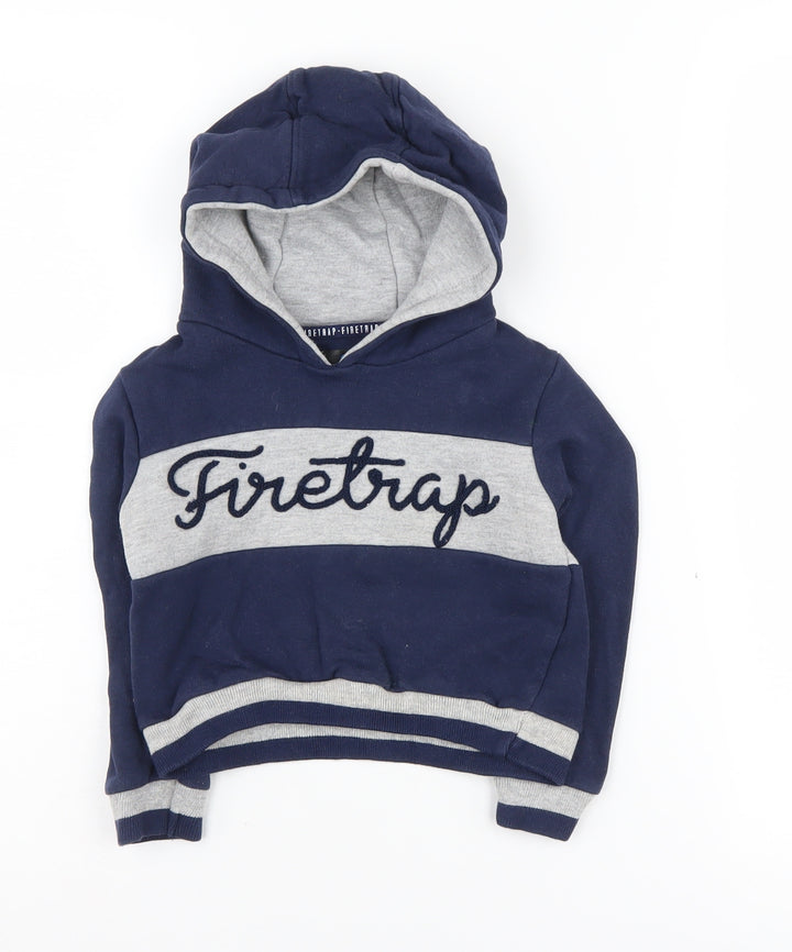 Firetrap Boys Blue Grey Hoodie 2-3 Years