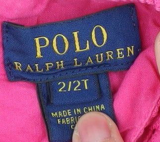 Ralph Lauren Girls Pink A-Line Dress, Size 2-3 Years