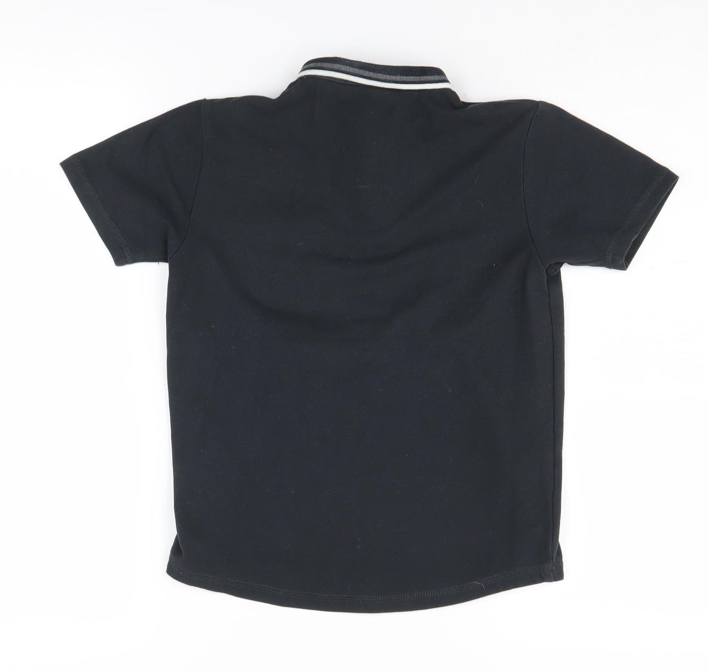 Firetrap Boys Polo Shirt Black 9-10 Years Button Down Collar