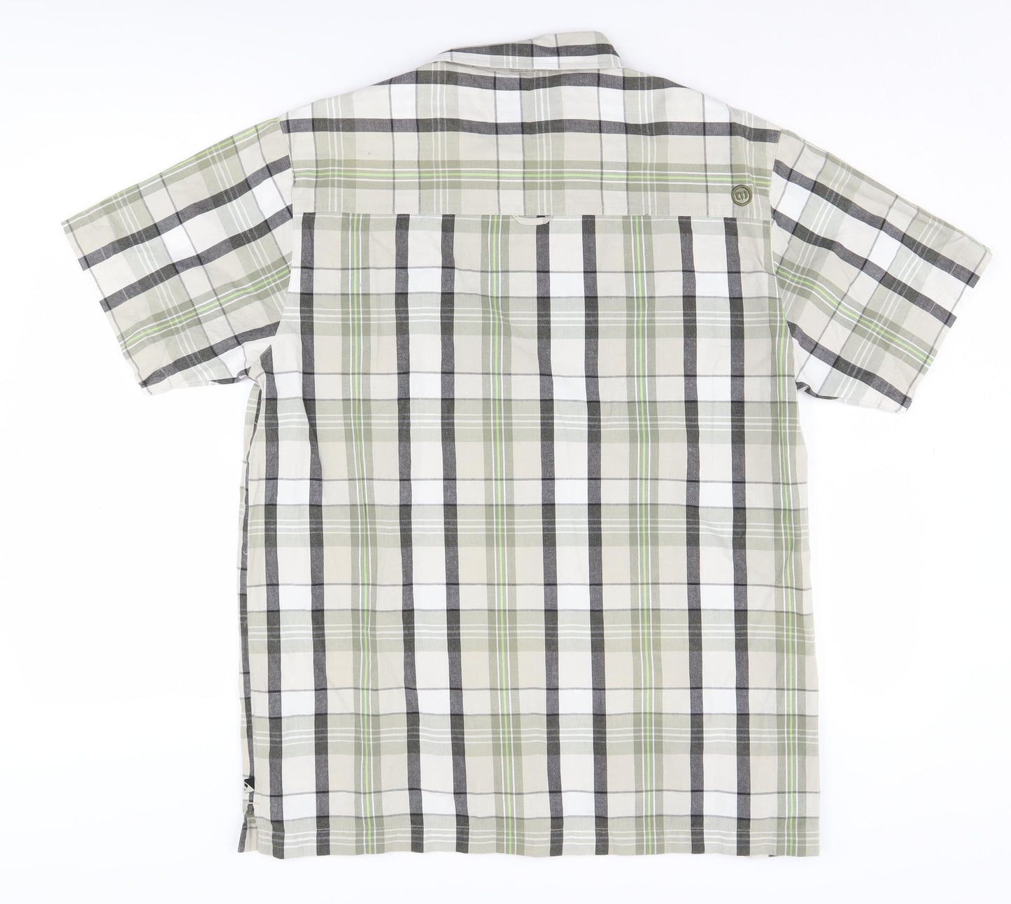 Animal Men's Green Plaid Button-Up Shirt M