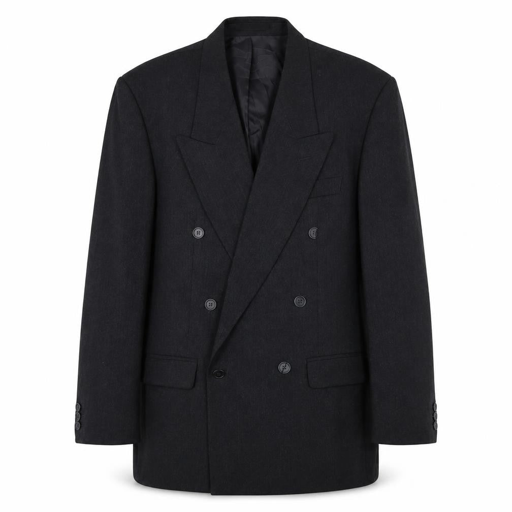 Front view of Centaur Originals Men's Black Blazer 38S Double-Breasted