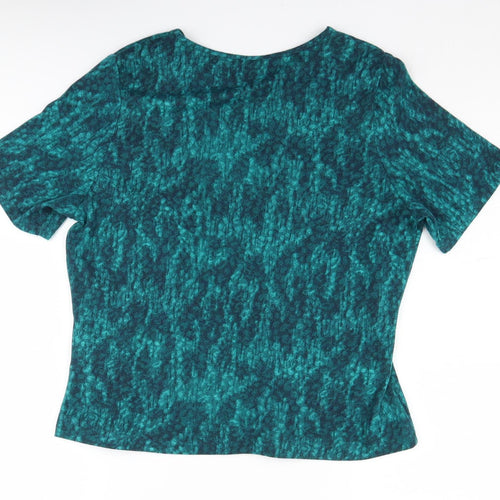 Honor Millburn Women's Green Basic T-Shirt Size 14