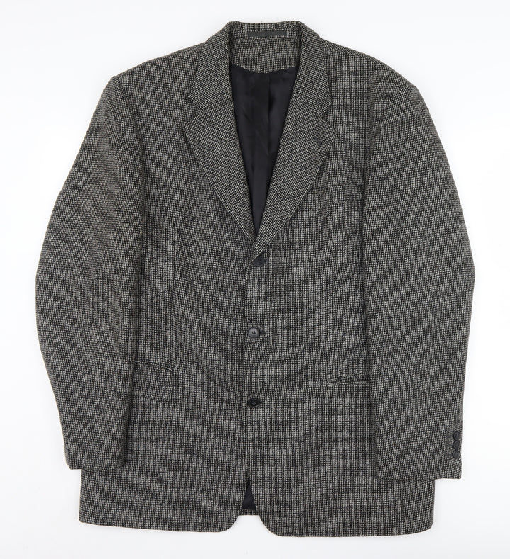 Austin Reed Men's Grey Check Wool Blazer, Size 54 UK 44, Formal