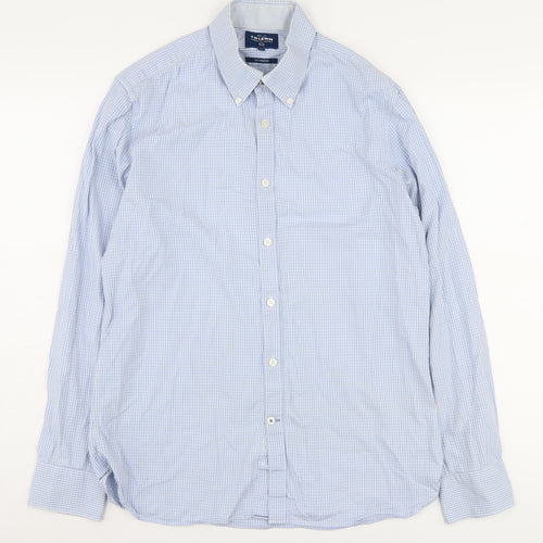 T.M. Lewin Men's Blue Gingham Dress Shirt M