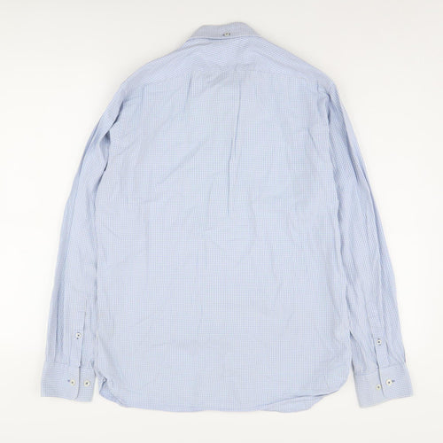 T.M. Lewin Men's Blue Gingham Dress Shirt M