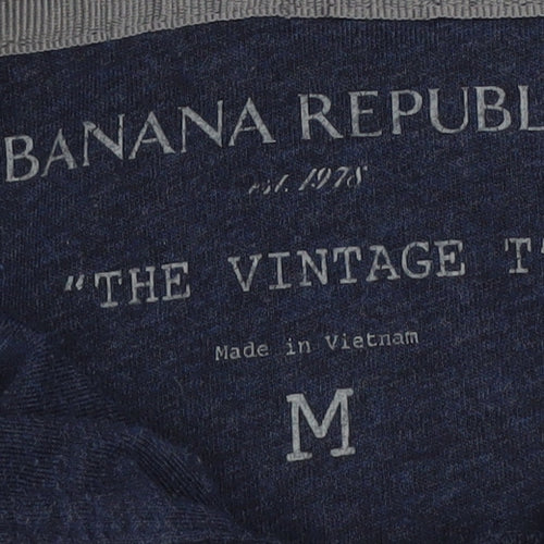 Banana Republic Men's Blue Henley Hoodie M