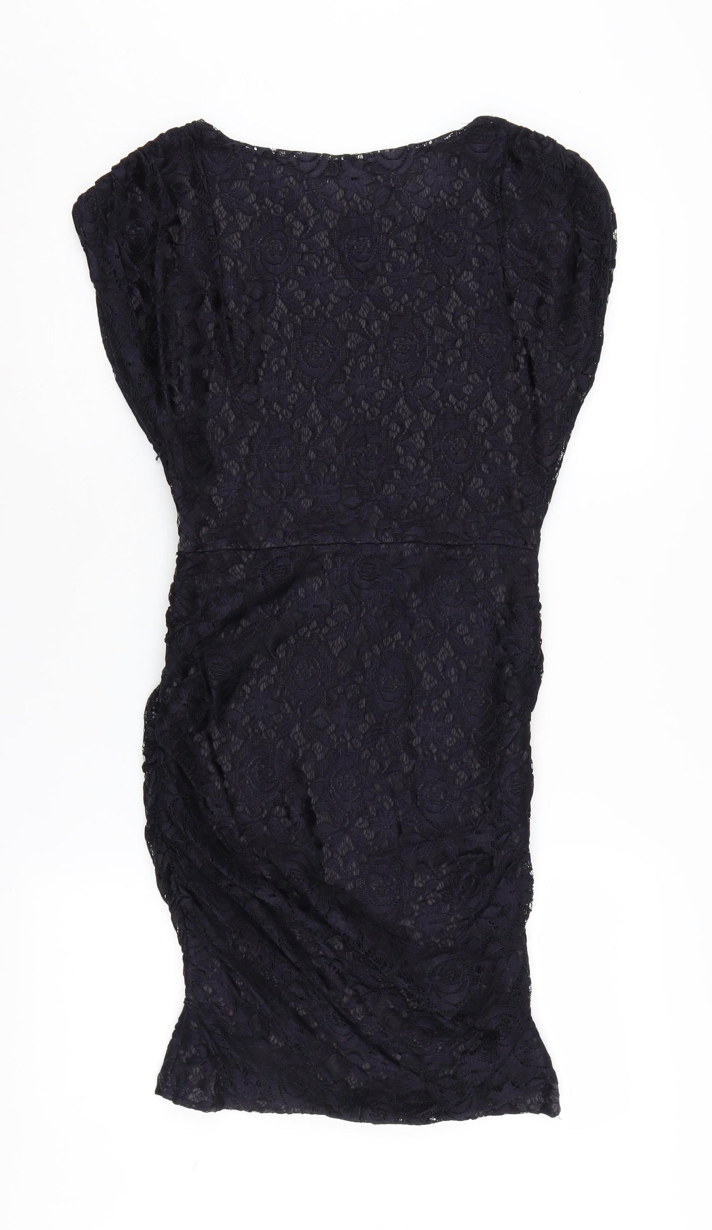 Reiss Women's Black Bodycon Dress Size 10 Lace Party