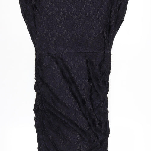 Reiss Women's Black Bodycon Dress Size 10 Lace Party