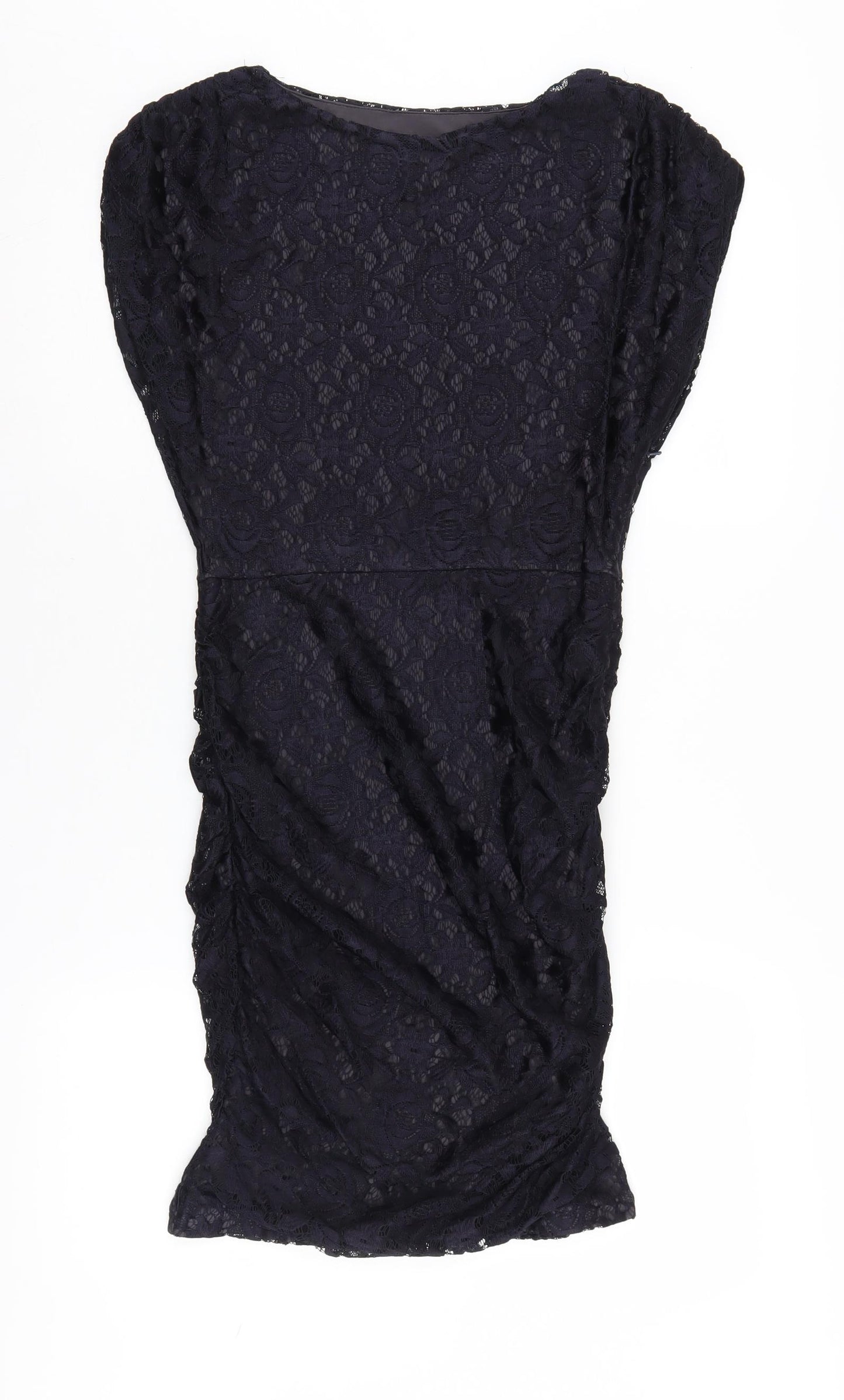 Reiss Women's Black Bodycon Dress Size 10 Lace Party