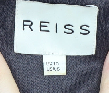 Reiss Women's Black Bodycon Dress Size 10 Lace Party