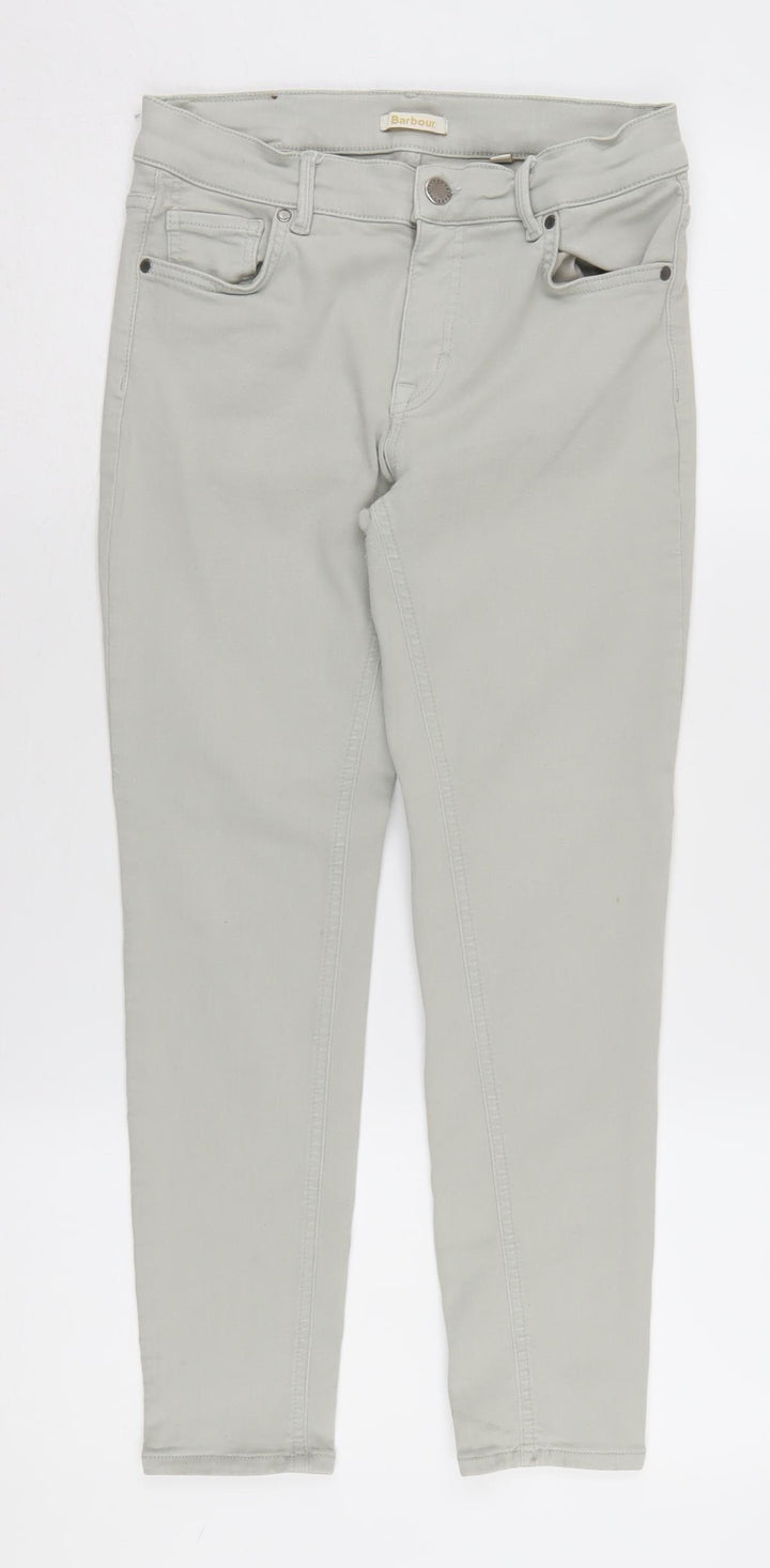 Barbour Women's Grey Skinny Jeans 12 with Logo Accents