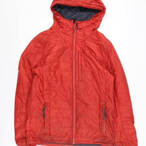 Mantaray Men's Red Puffer Jacket S Hooded Casual