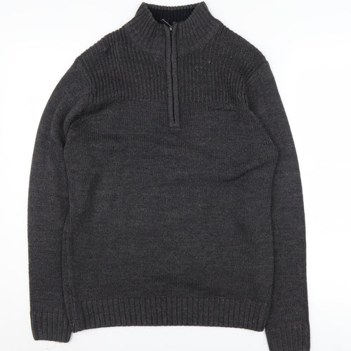 Pierre Cardin Unisex Black Full Zip Jumper S