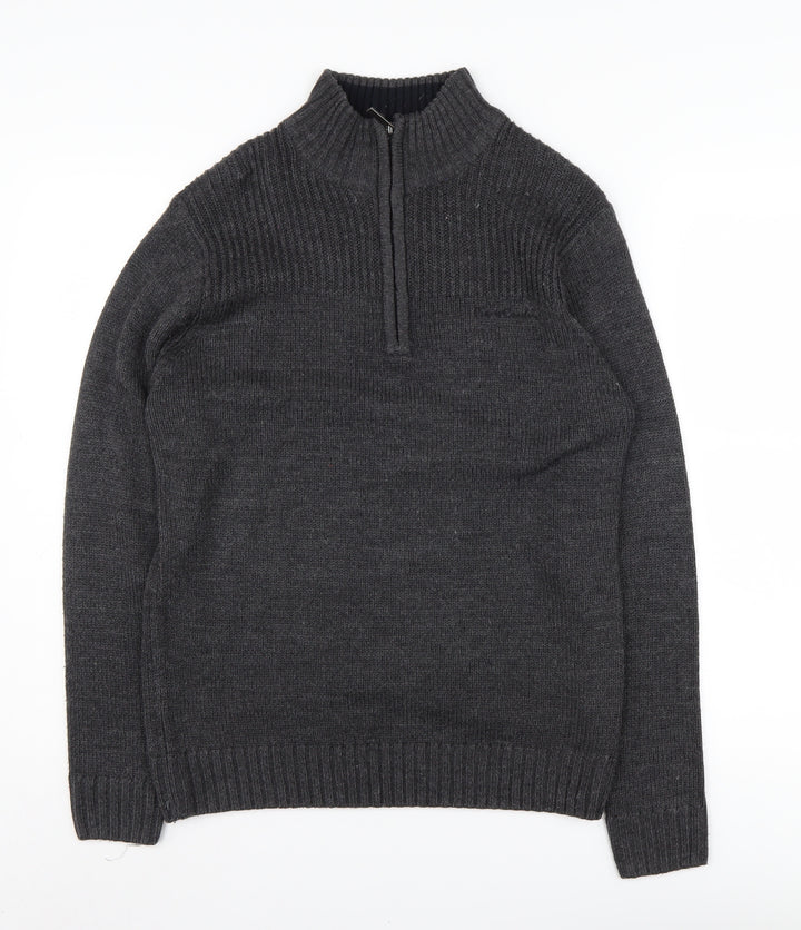 Pierre Cardin Unisex Black Full Zip Jumper S