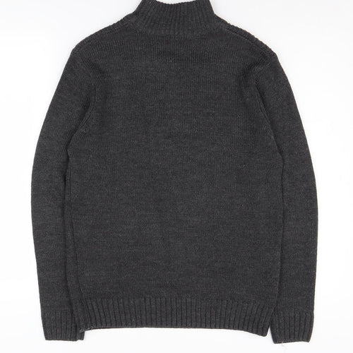 Pierre Cardin Unisex Black Full Zip Jumper S