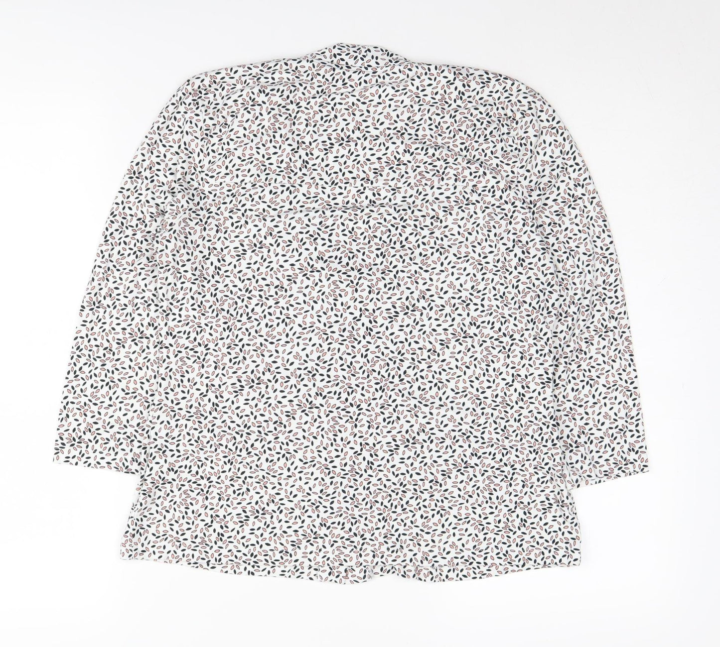 Hobbs Women's White Floral Wrap Blouse M