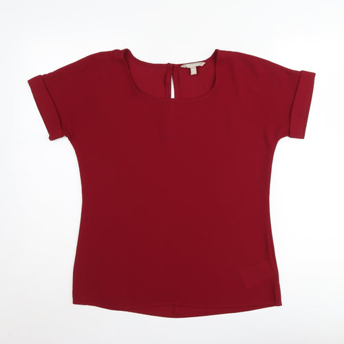 Banana Republic Women's Red Blouse XS Round Neck