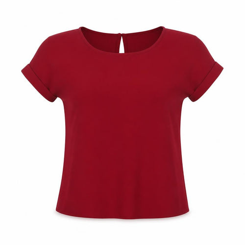 Banana Republic Women's Red Blouse XS Round Neck