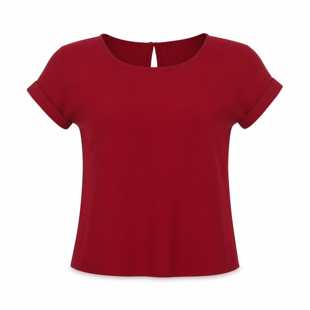 Banana Republic Women's Red Blouse XS Round Neck