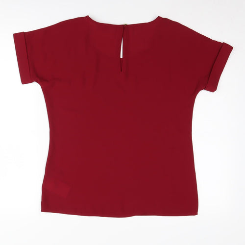 Banana Republic Women's Red Blouse XS Round Neck