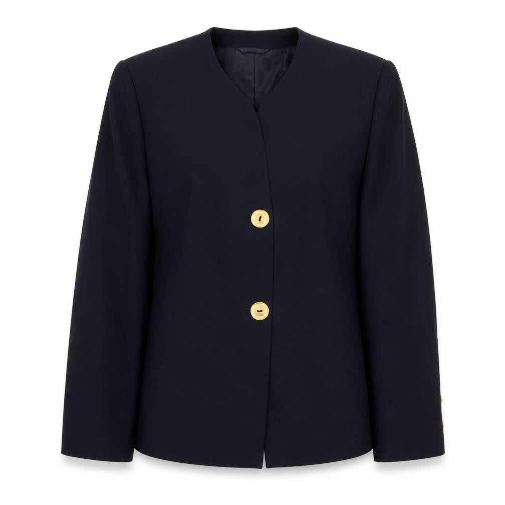 Front view of Viyella Women's Black Suit Jacket, size 8, Elegant Formal Wear