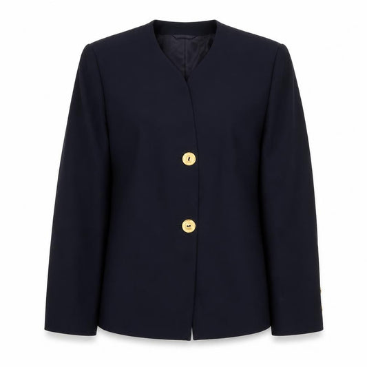 Front view of Viyella Women's Black Suit Jacket, size 8, Elegant Formal Wear