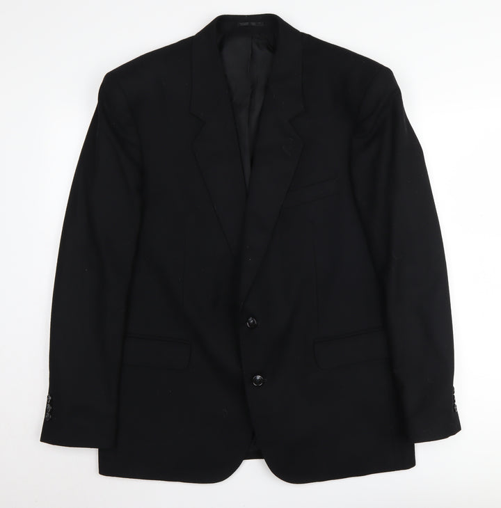Moss Bros Men's Black Blazer Regular Fit 42R