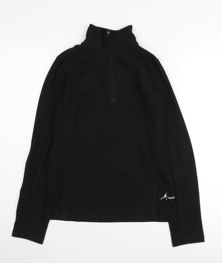 Trespass Unisex Black XS Henley Sweatshirt