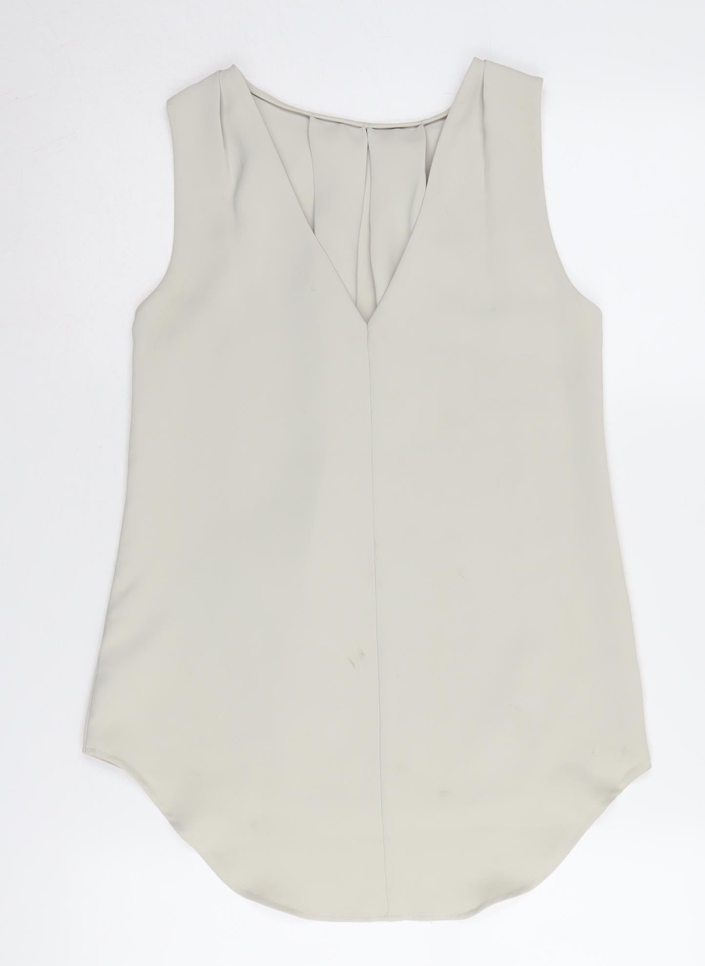 Calvin Klein Women Beige Sleeveless Blouse XS