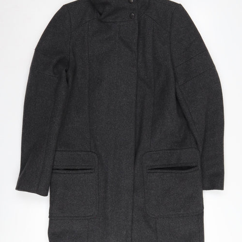Comptoir des Cotonniers Men Grey Wool Coat, Size 36