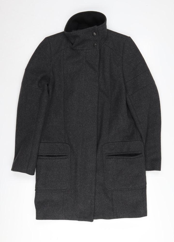 Comptoir des Cotonniers Men Grey Wool Coat, Size 36