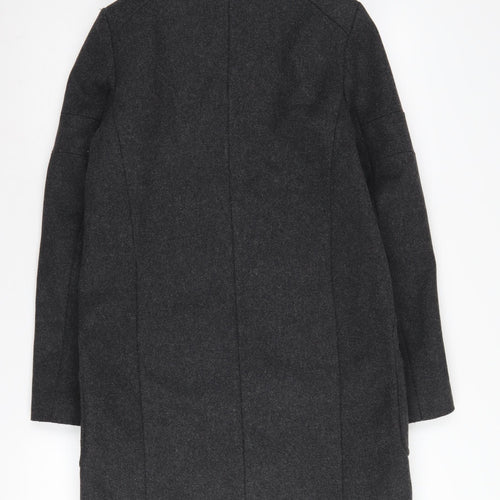 Comptoir des Cotonniers Men Grey Wool Coat, Size 36