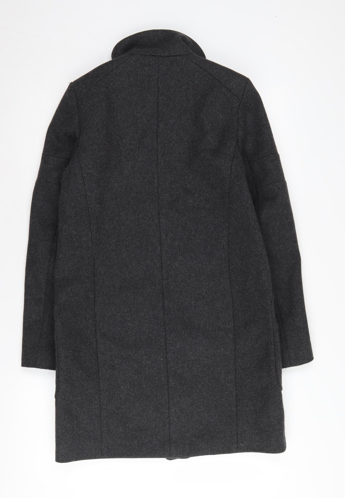 Comptoir des Cotonniers Men Grey Wool Coat, Size 36