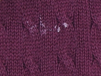 Glenmuir Men's Red Medium V-Neck Cable Knit Jumper