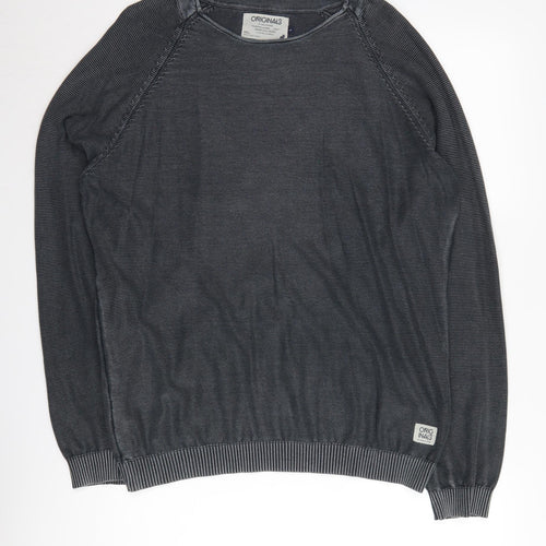 Jack & Jones Men's Grey Pullover Jumper, Size L