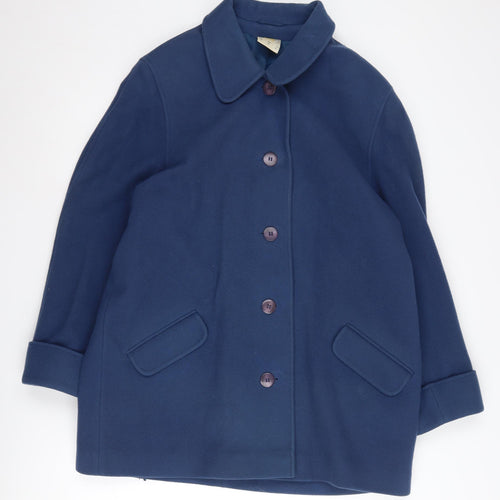 Eastex Women's Blue Wool Overcoat Size 16 Formal Classic