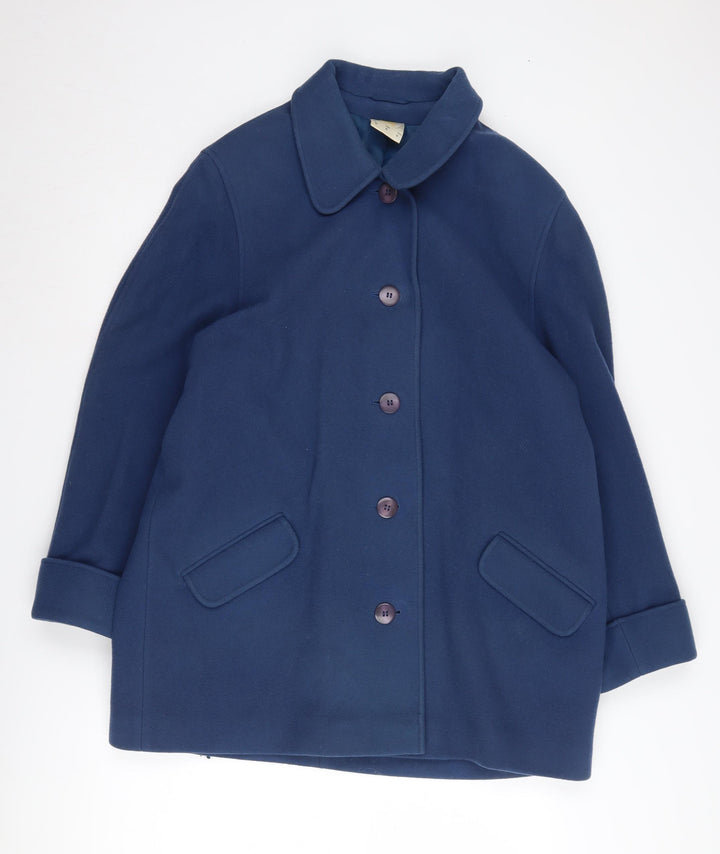 Eastex Women's Blue Wool Overcoat Size 16 Formal Classic